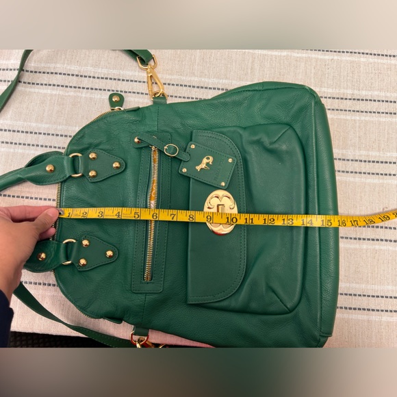Emma Fox Green Leather Purse With Removable Shoulder Strap - Picture 12 of 14